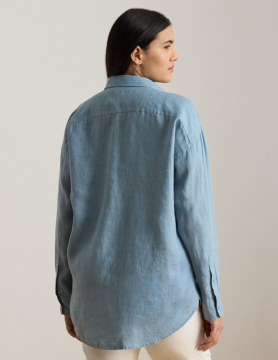 Blusa camisera manga larga para mujer 2