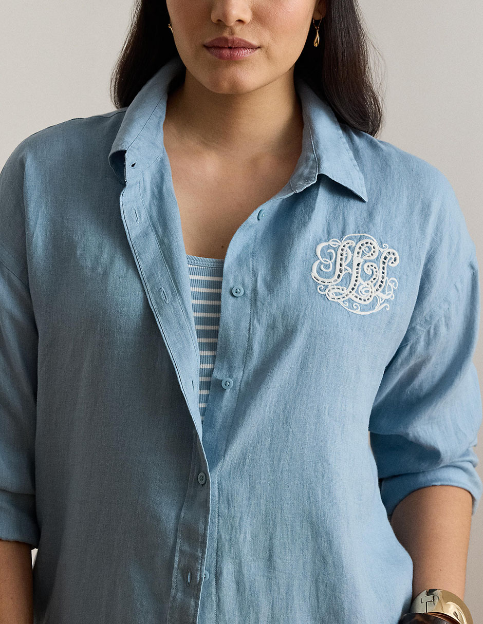 Blusa camisera manga larga para mujer 5