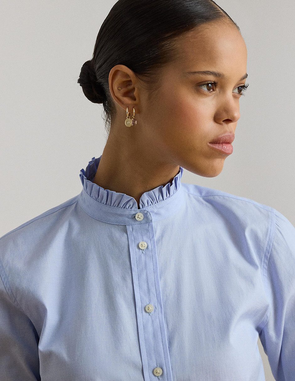 Blusa camisera manga larga para mujer 4