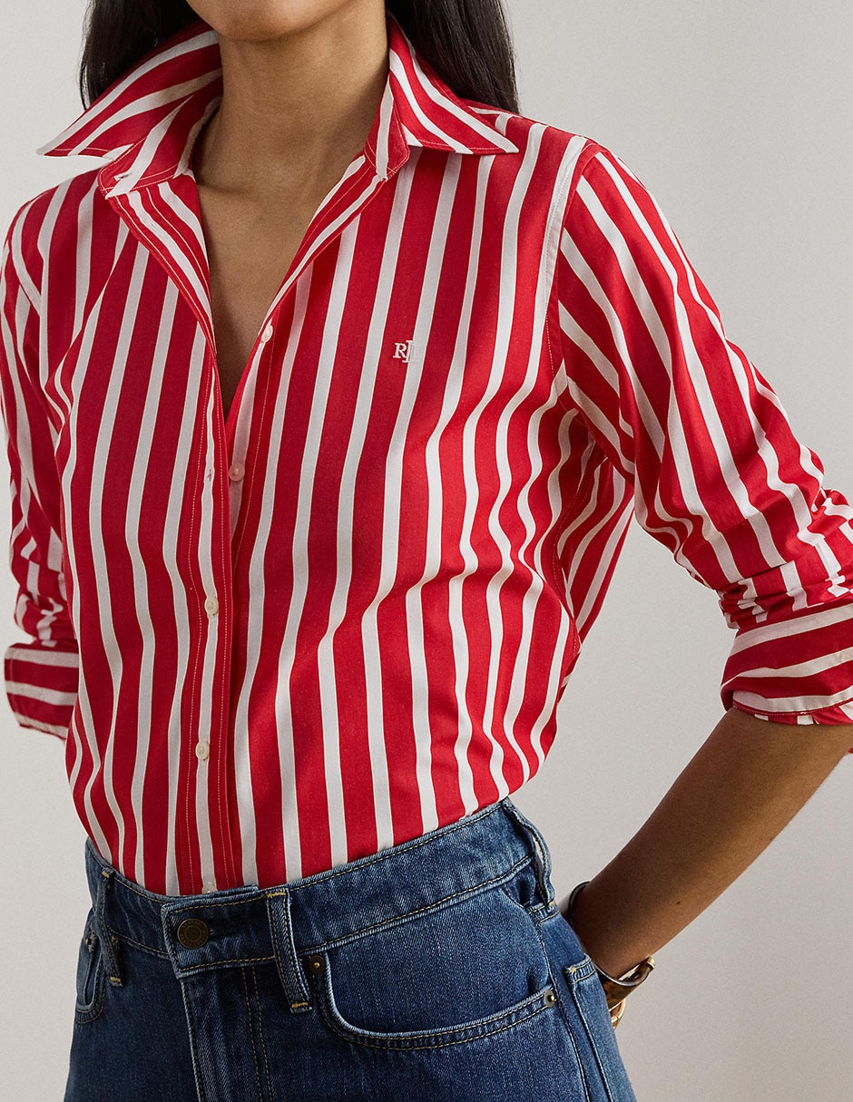 Blusa camisera manga larga para mujer 4
