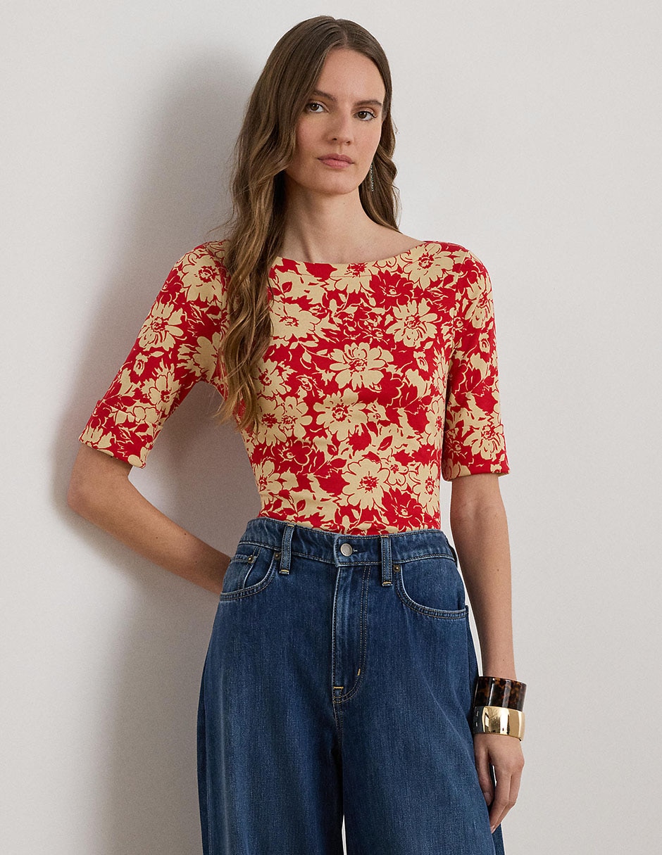 Blusa manga al codo para mujer
