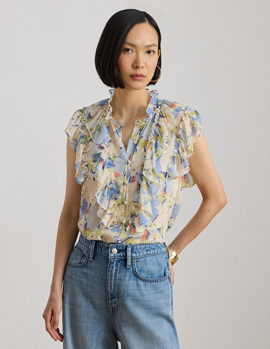 Blusa manga corta para mujer