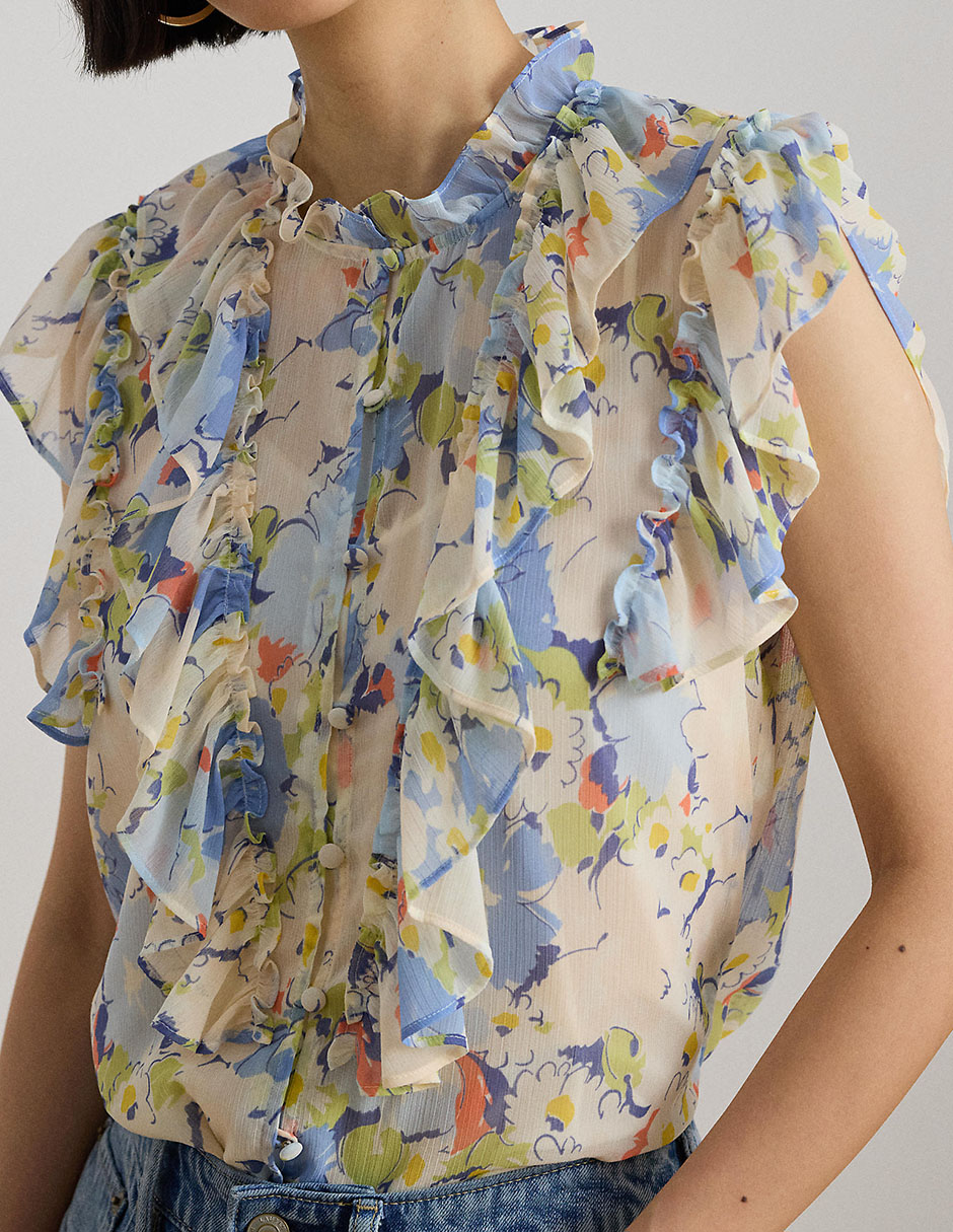 Blusa manga corta para mujer 4
