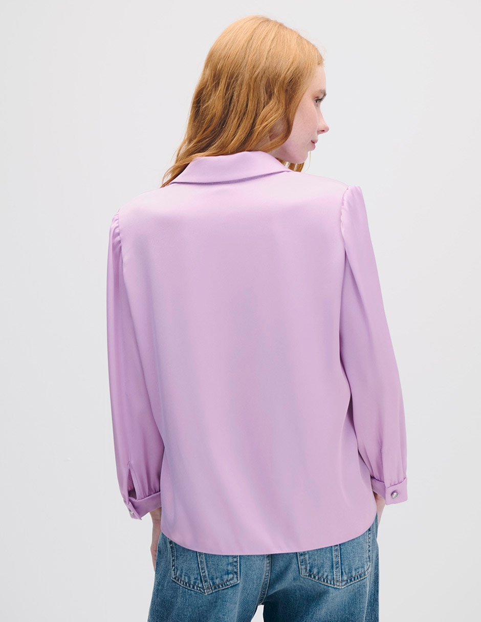 Blusa envolvente manga 3/4 para mujer 3