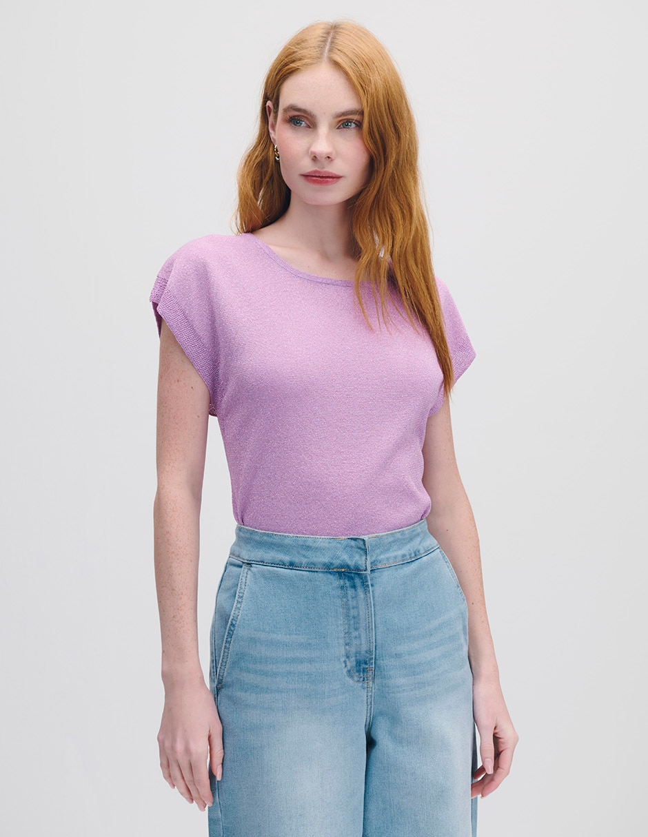 Blusa manga corta para mujer