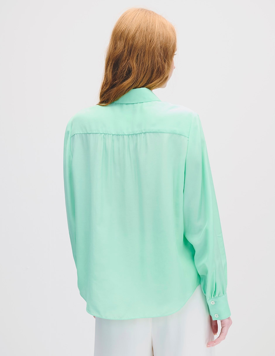 Blusa camisera manga larga para mujer 2