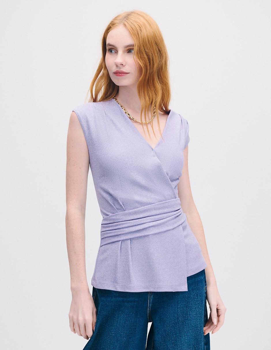 Blusa envolvente para mujer