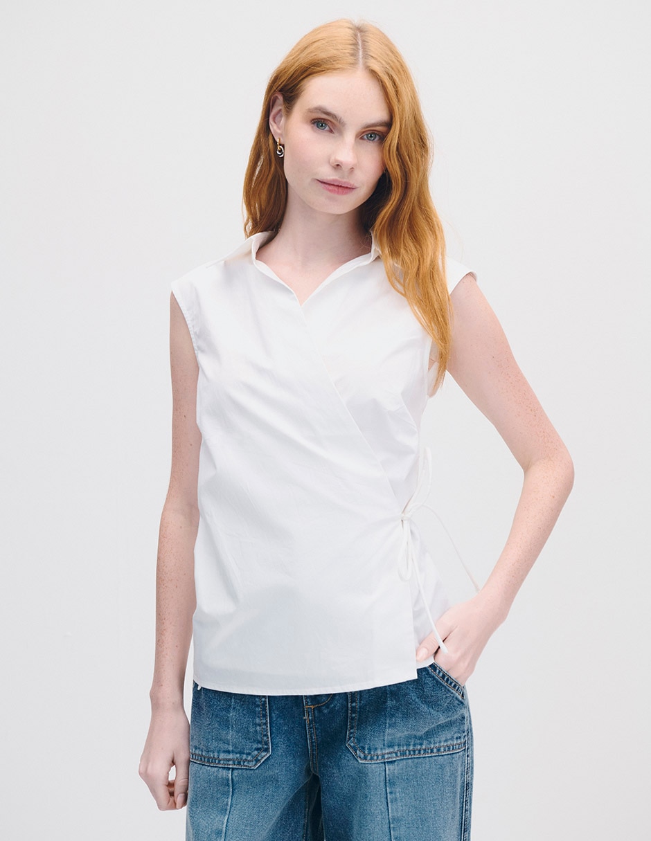 Blusa envolvente para mujer