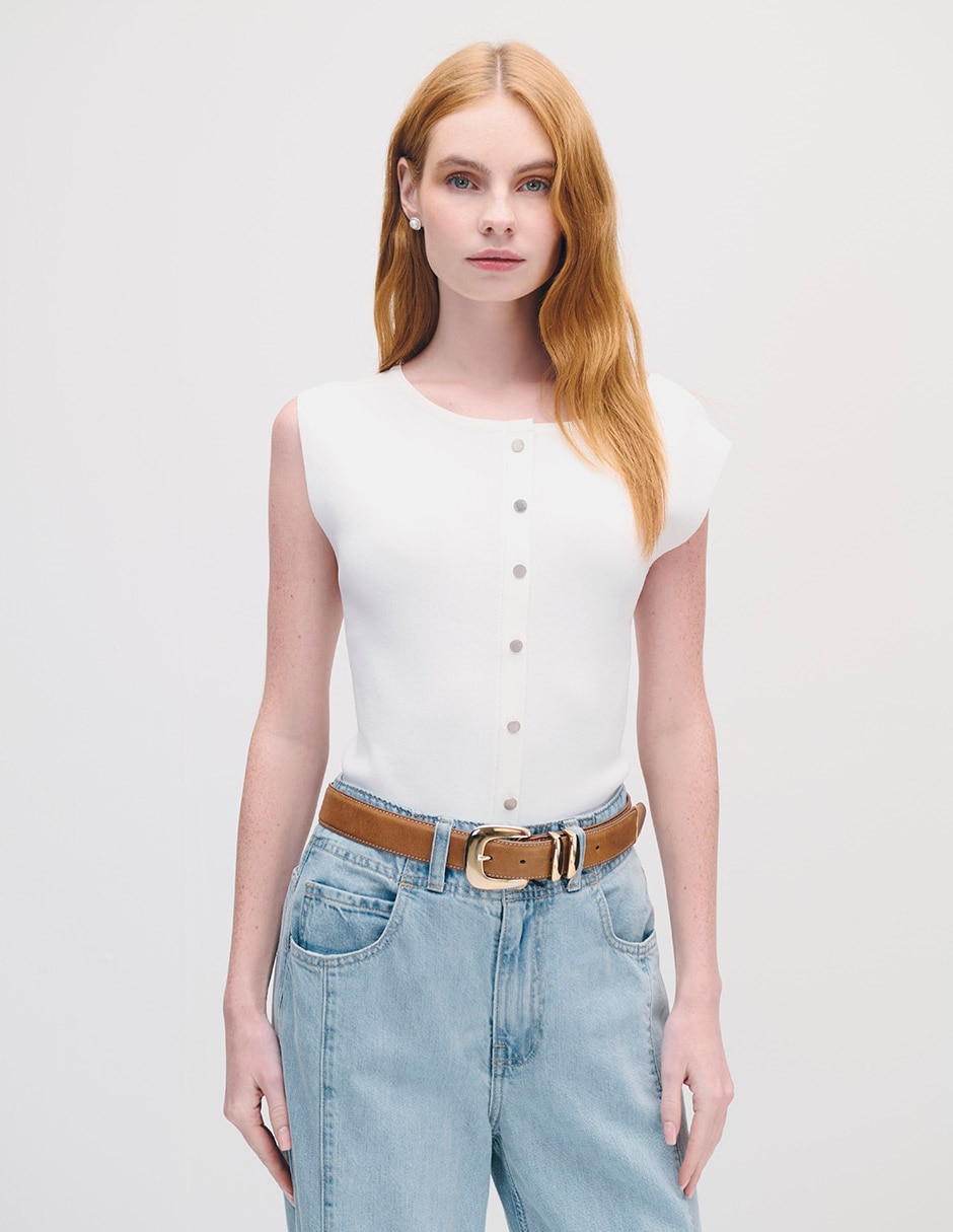 Blusa sin manga para mujer
