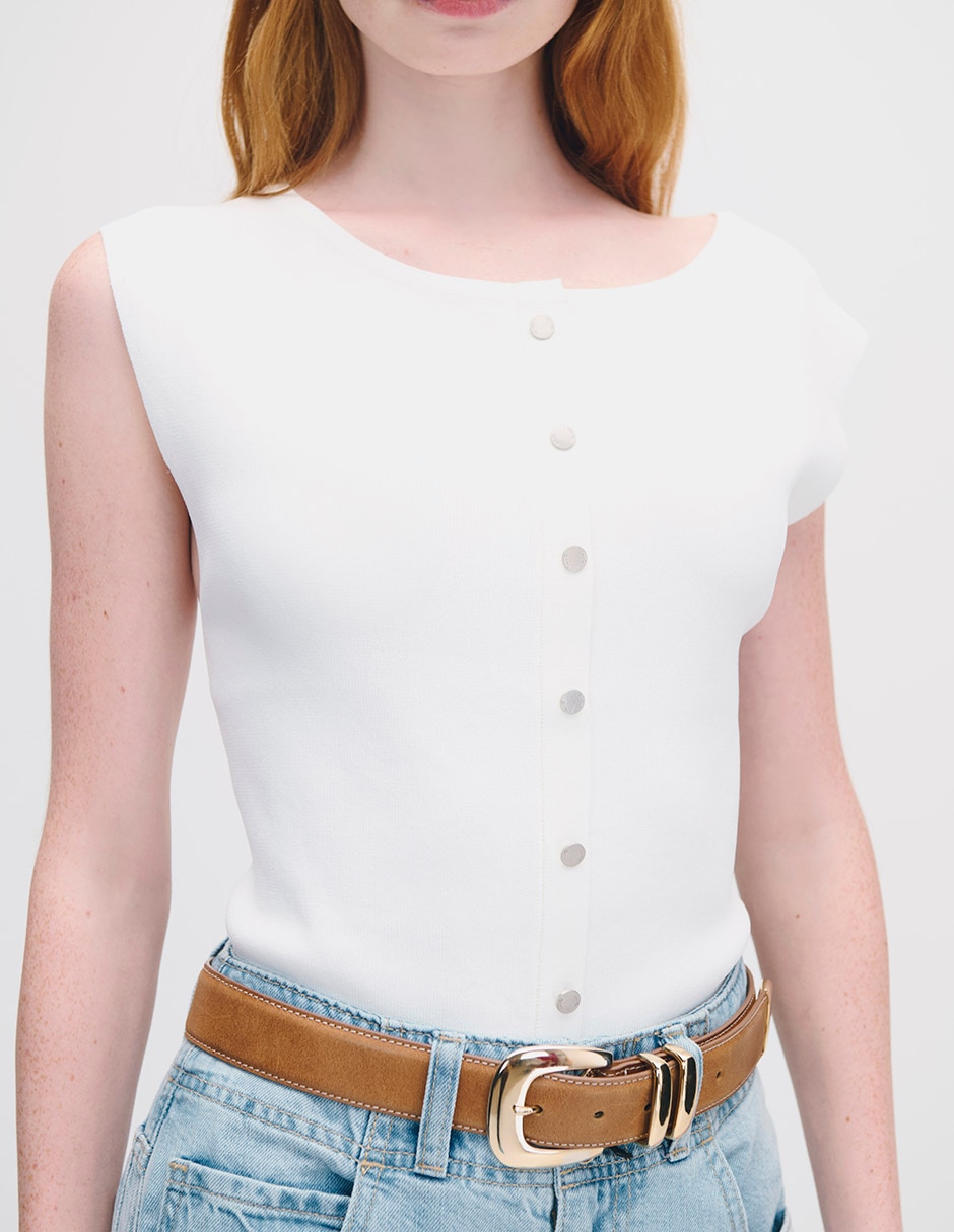 Blusa sin manga para mujer 4