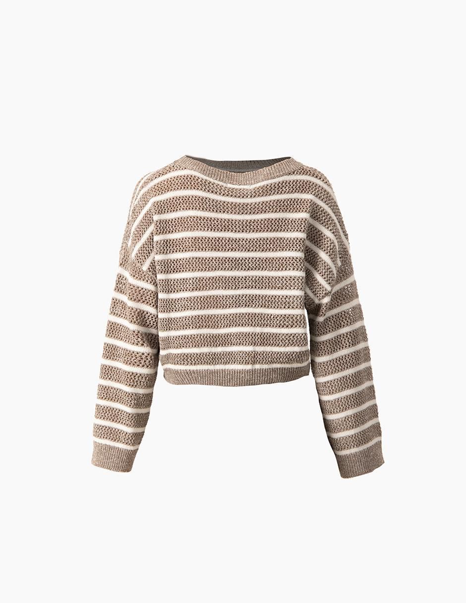 Suéter cuello redondo para mujer 7
