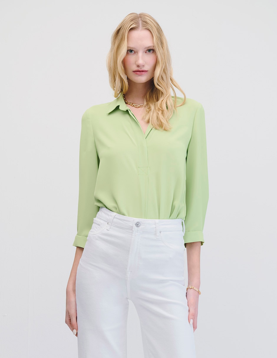 Blusa camisera manga 3/4 Julio para mujer