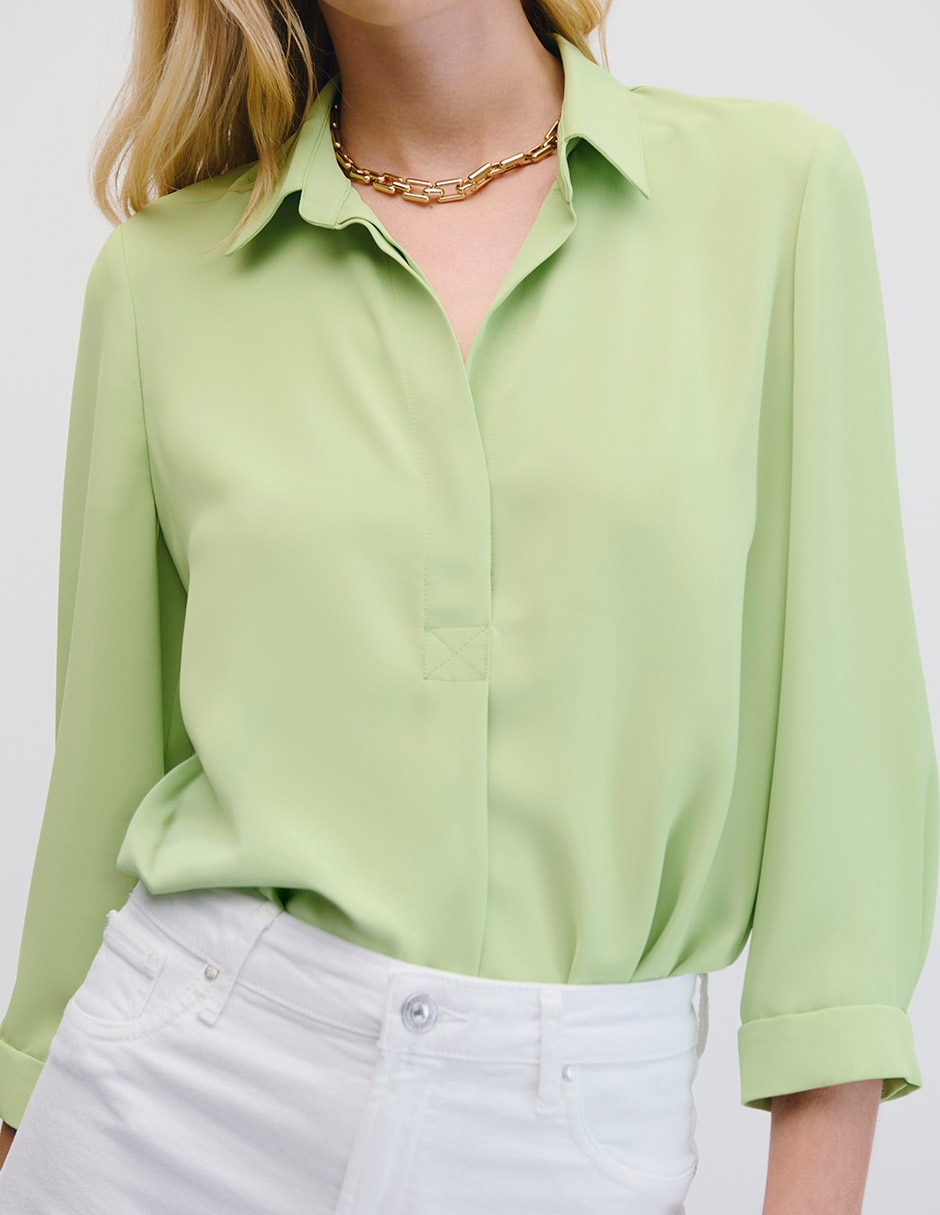Blusa camisera manga 3/4 Julio para mujer 4