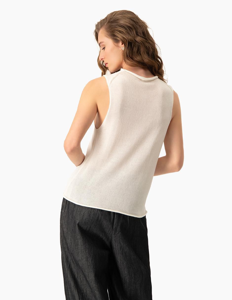 Top cuello simulado tirante ancho 2