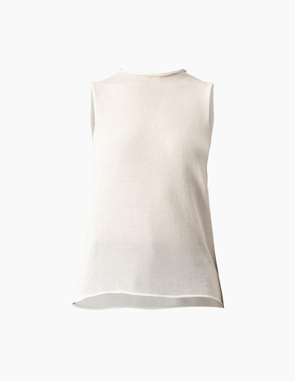Top cuello simulado tirante ancho 6