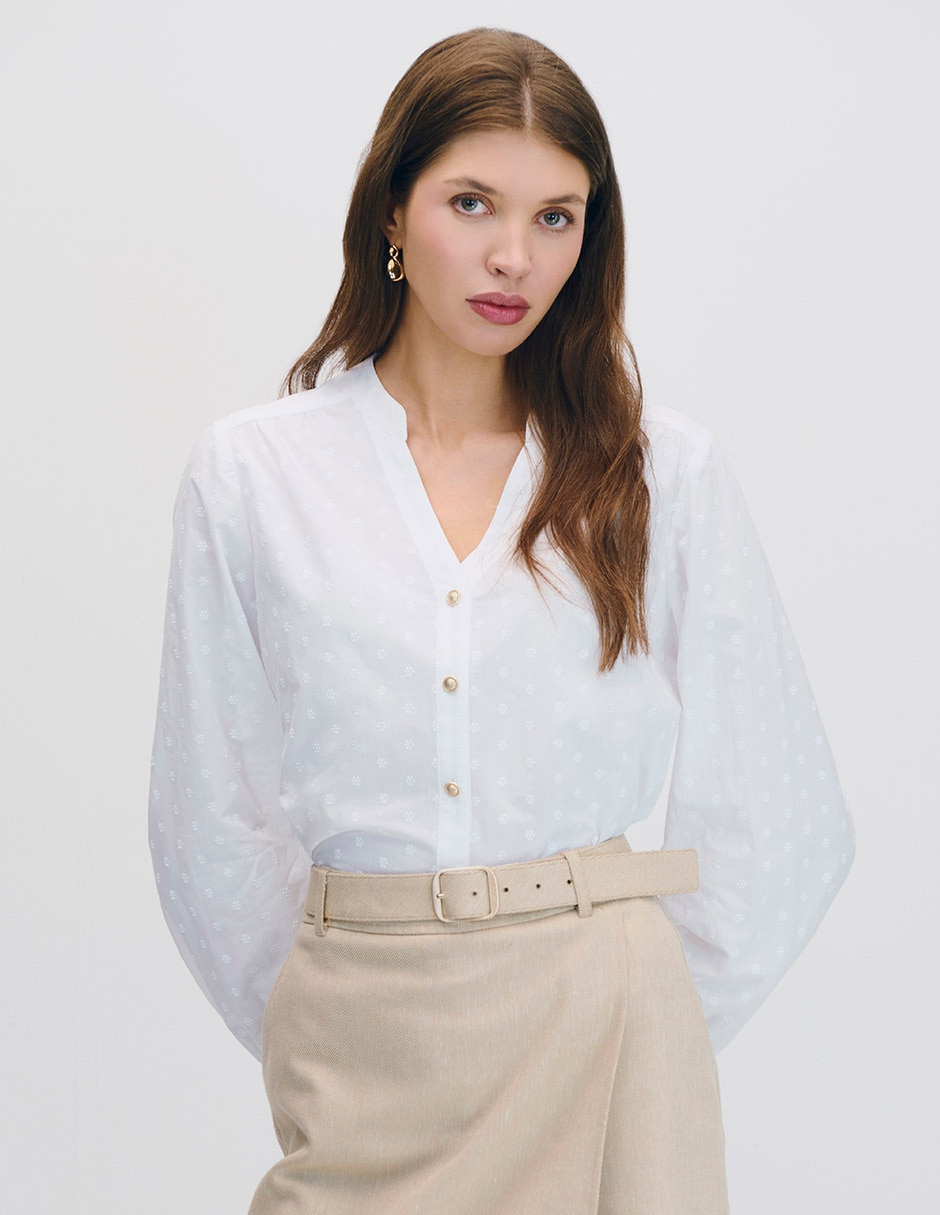 Blusa manga larga para mujer