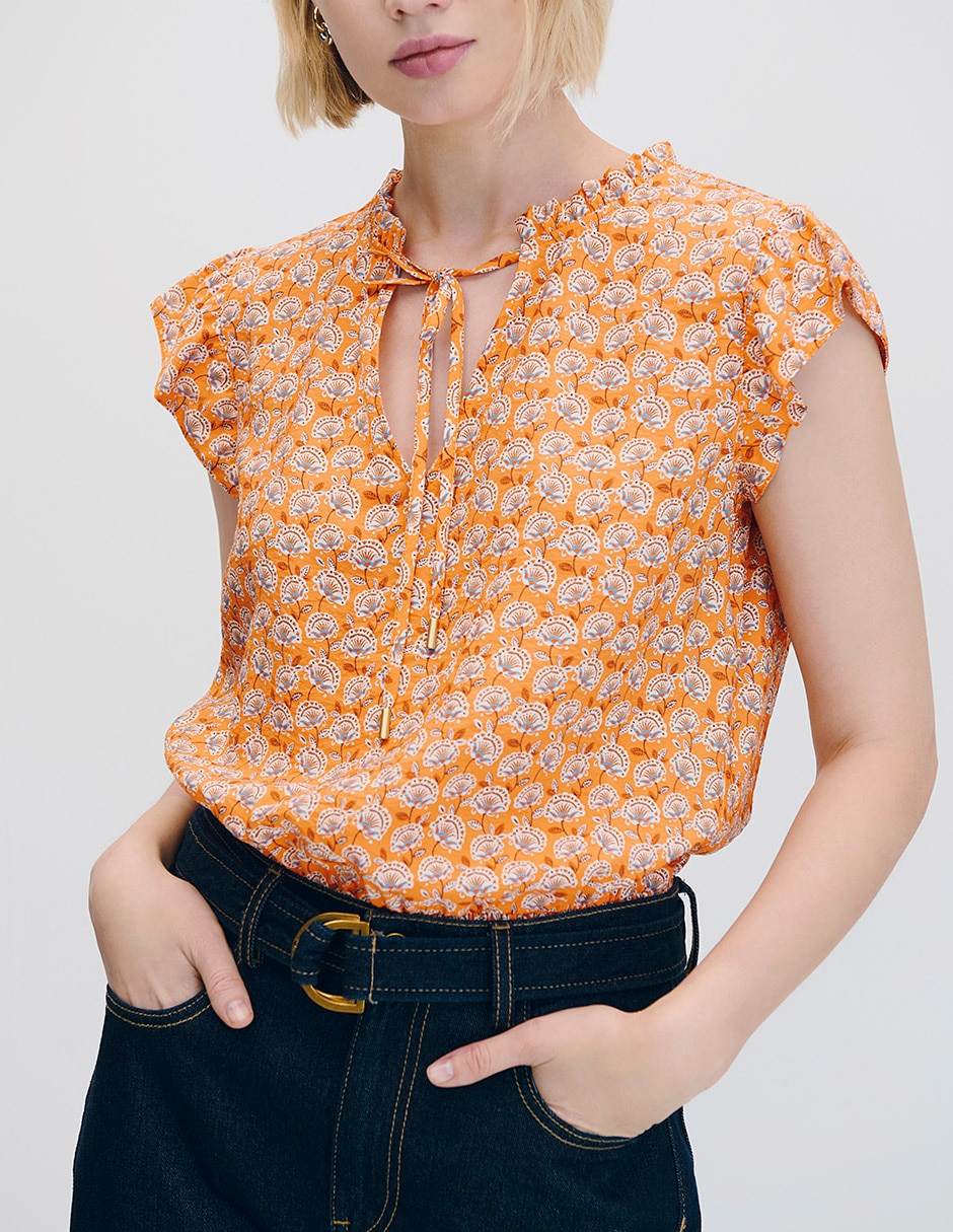 Blusa manga corta para mujer 4