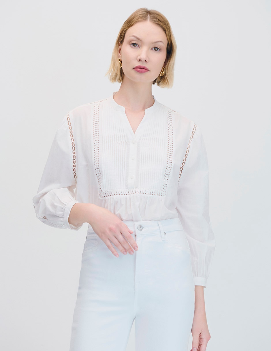 Blusa manga larga para mujer
