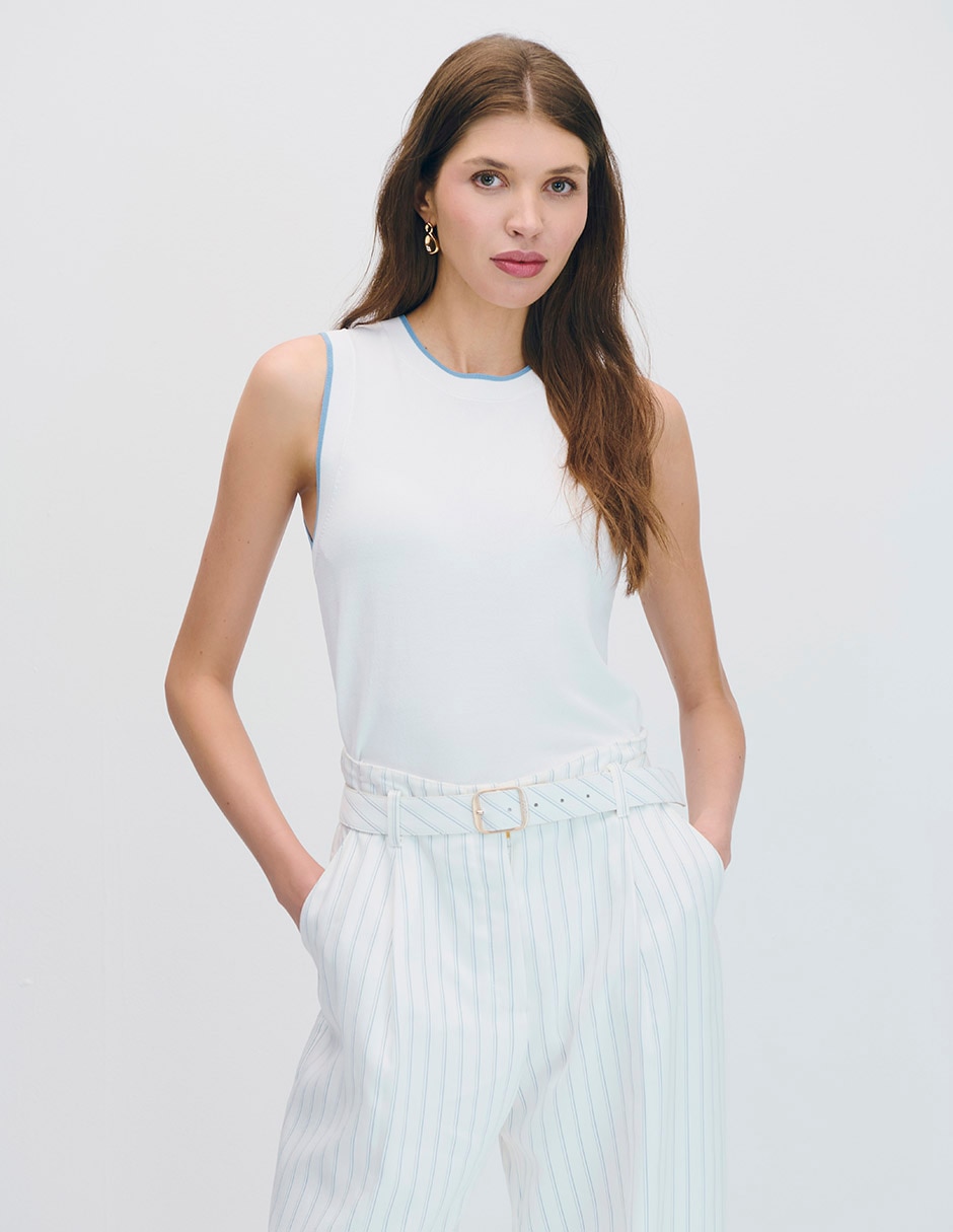 Blusa sin manga para mujer