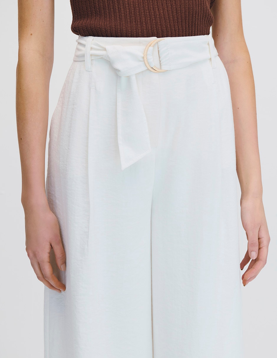 Pantalón coulotte amplio para mujer 4