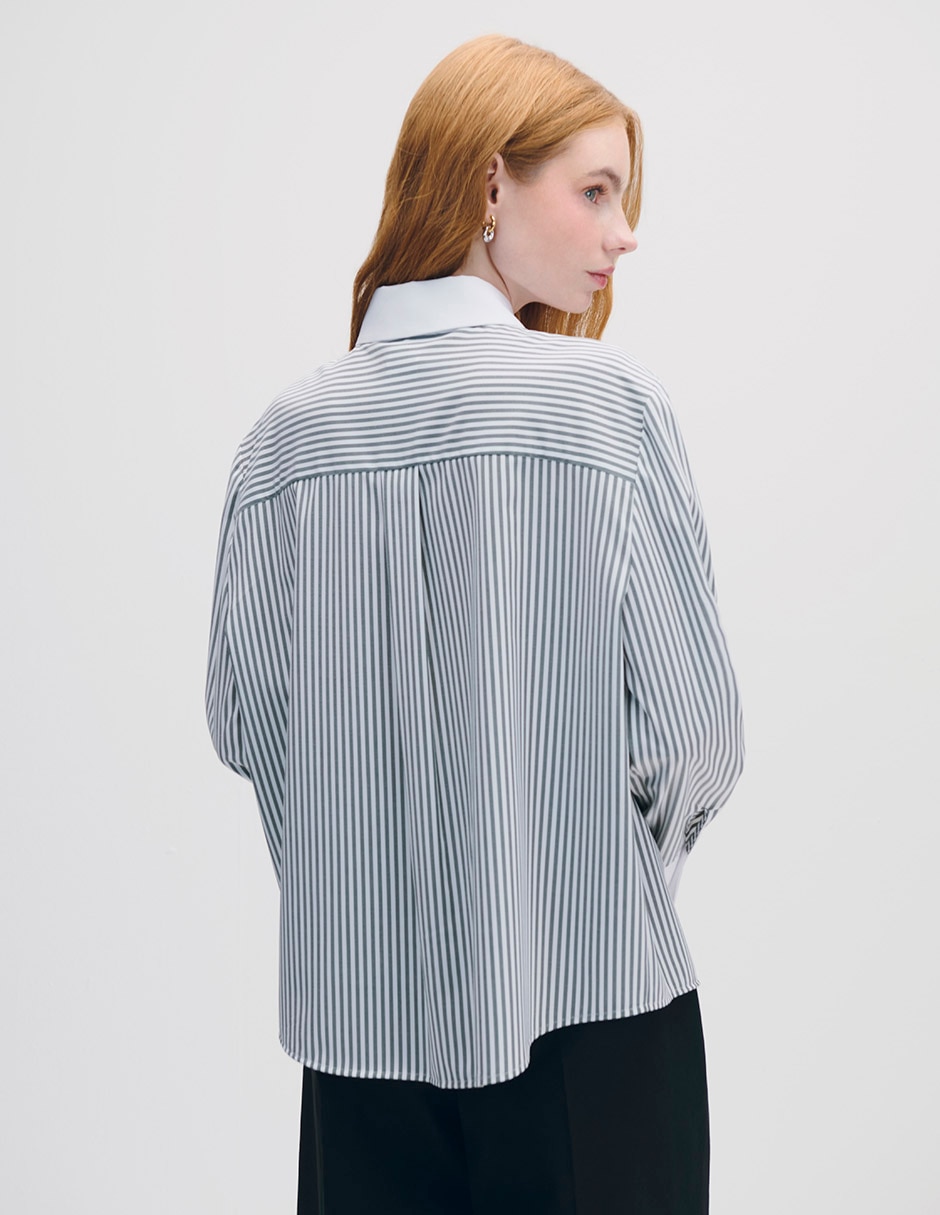 Blusa camisera manga larga para mujer 3