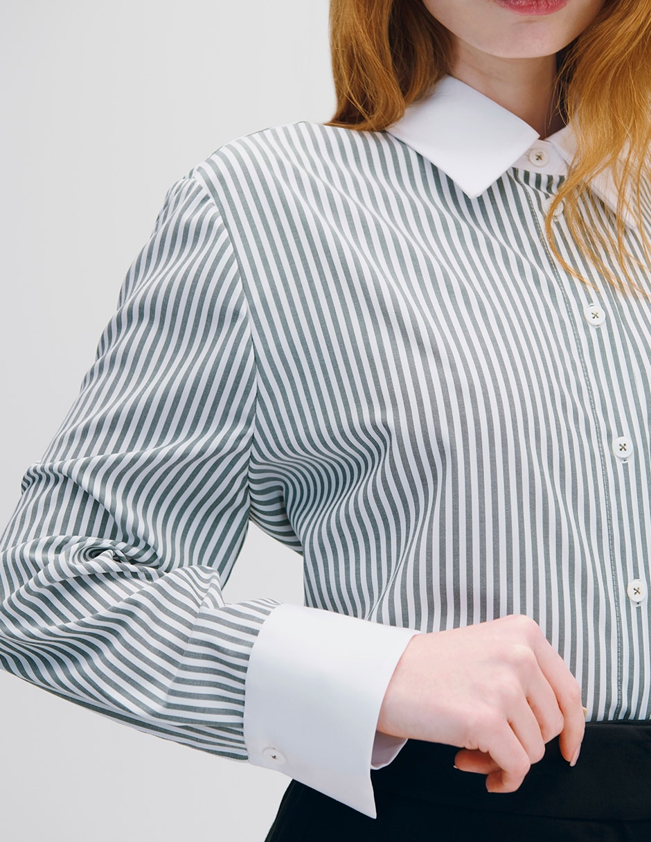 Blusa camisera manga larga para mujer 4