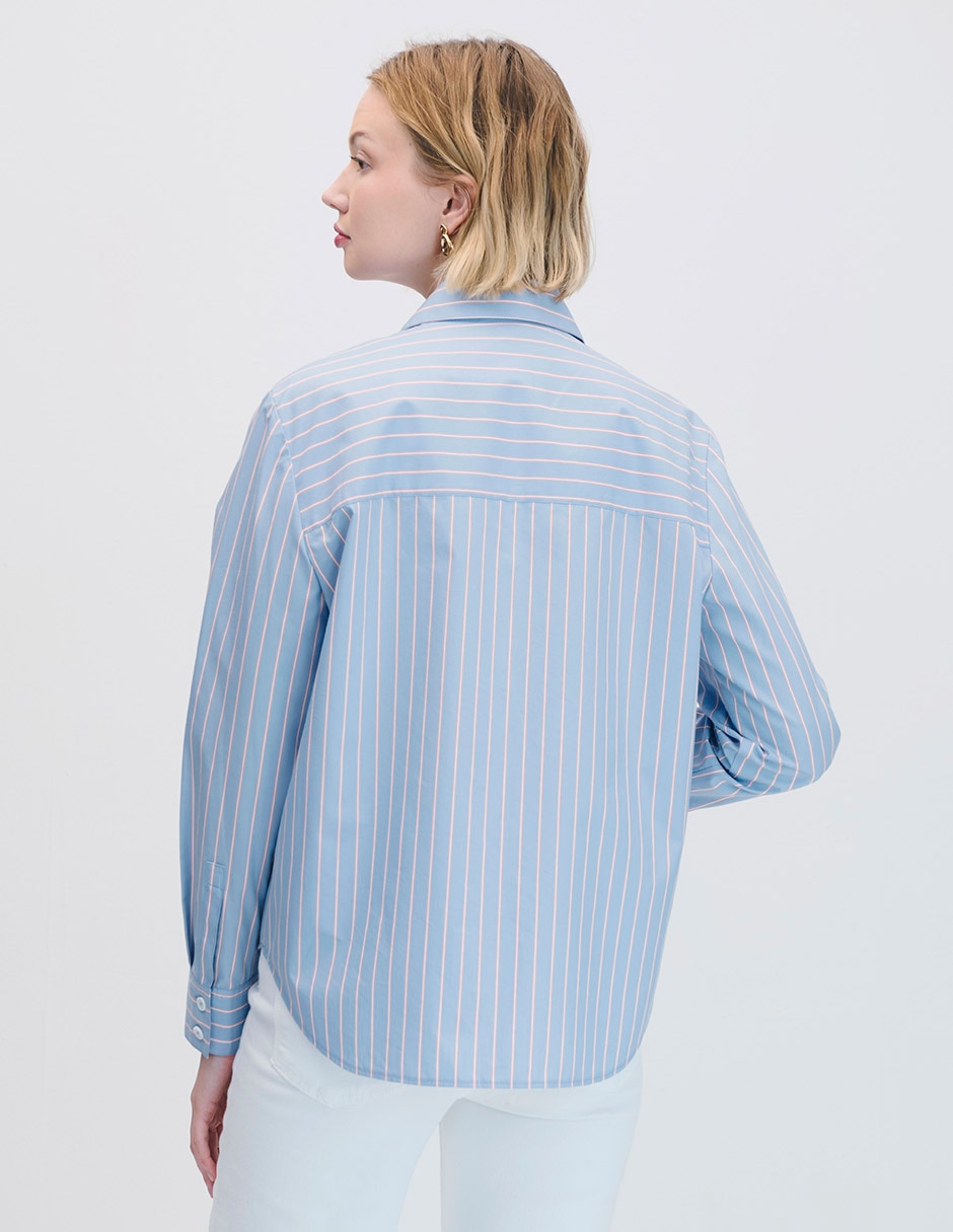 Blusa camisera manga larga para mujer 3