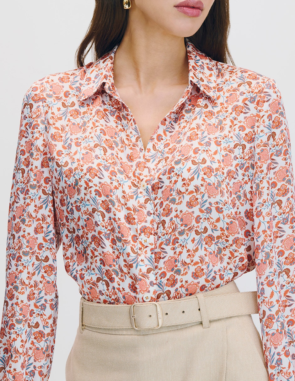 Blusa camisera manga larga para mujer 4