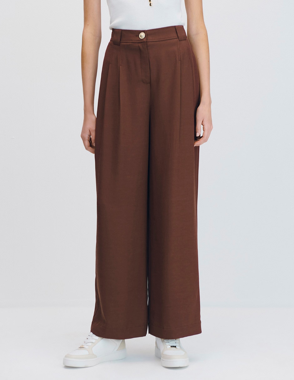 Pantalón relaxed wide leg para mujer