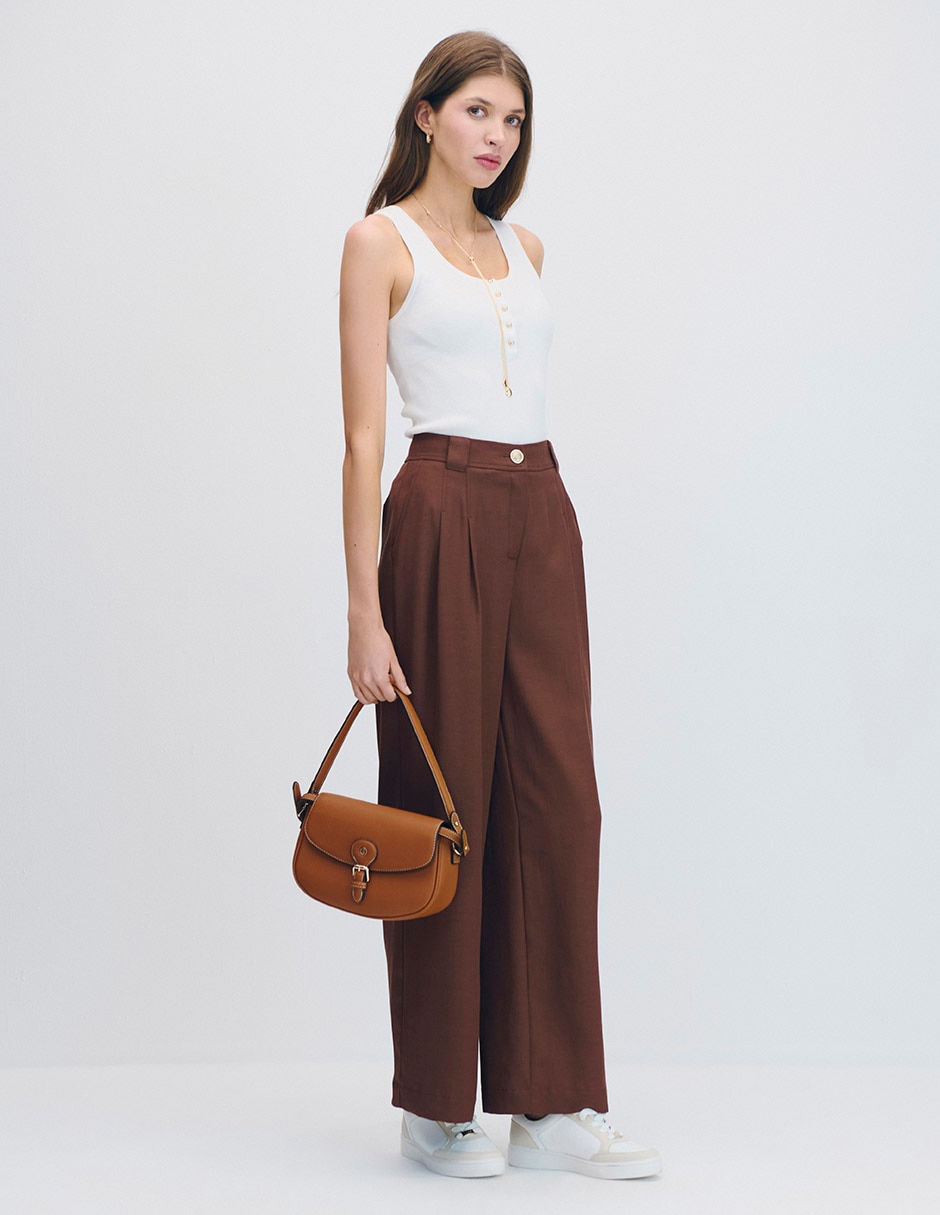 Pantalón relaxed wide leg para mujer 2