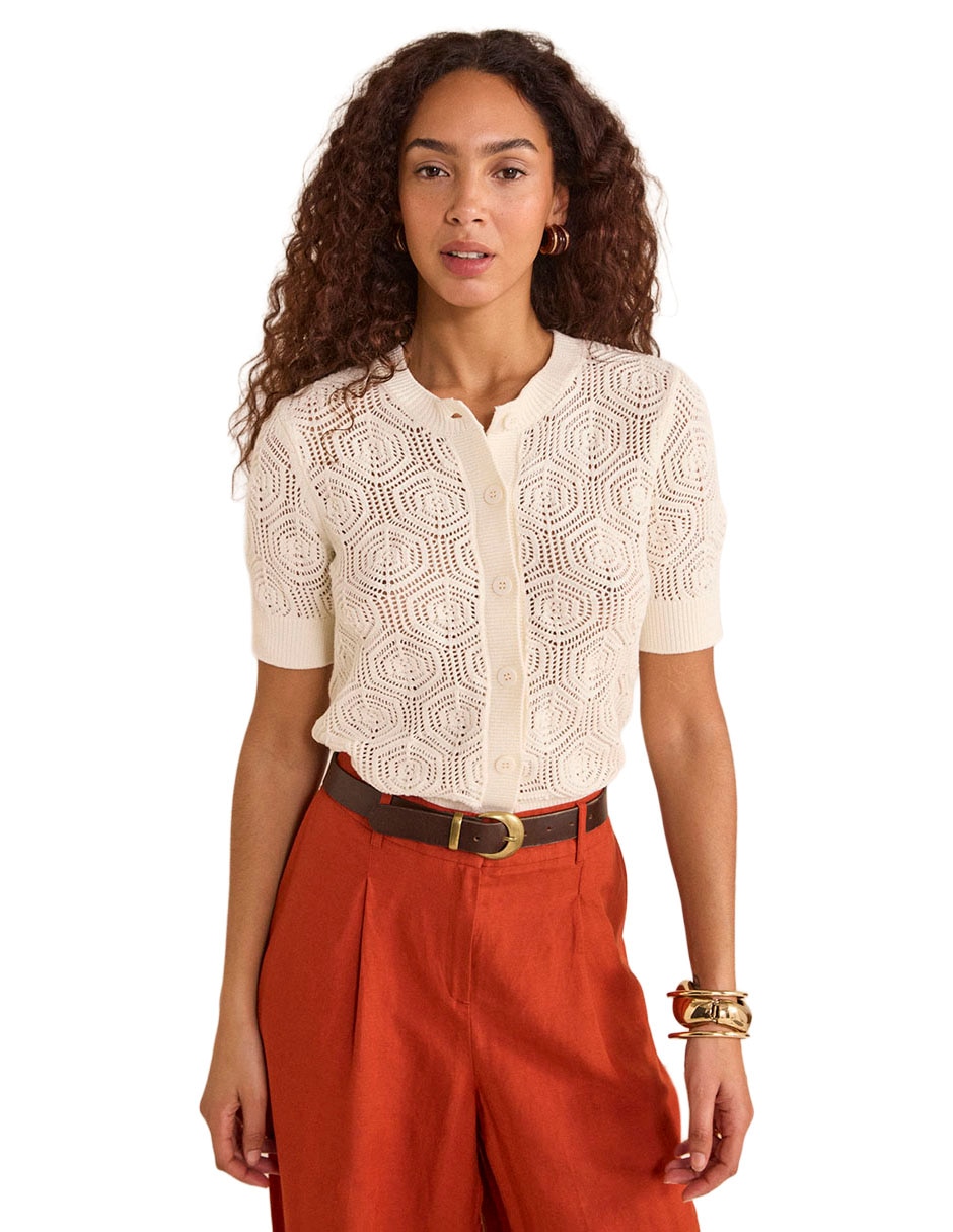 Blusa manga corta para mujer