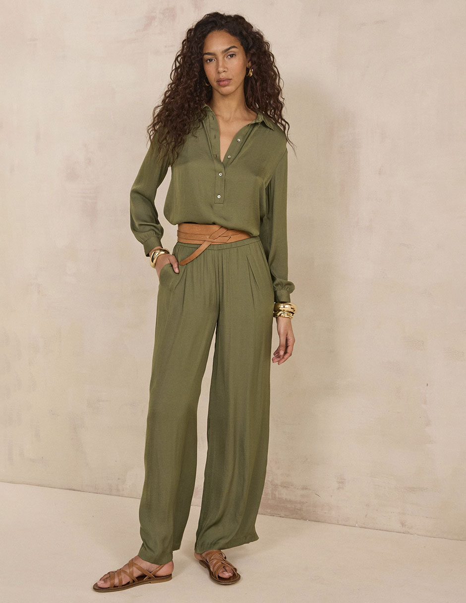 Pantalón relaxed amplio para mujer 2