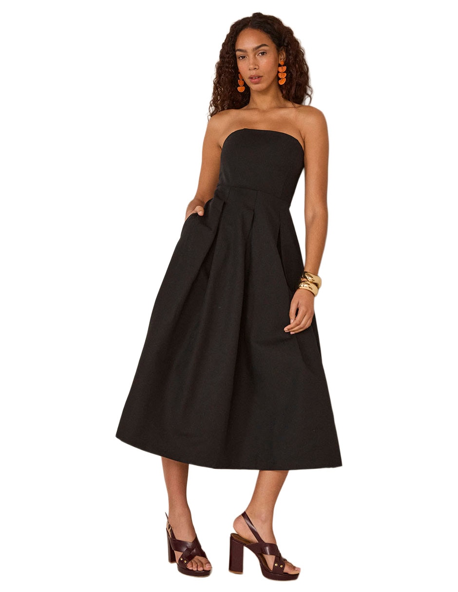Vestido crop de fiesta escote medio 2